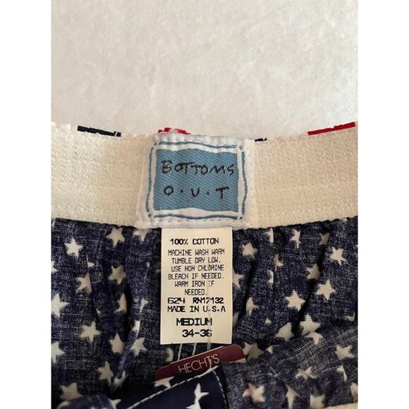 New Bottoms Out Boxers Size Medium 34-36 Red White Blue Stars - Picture 6 of 7